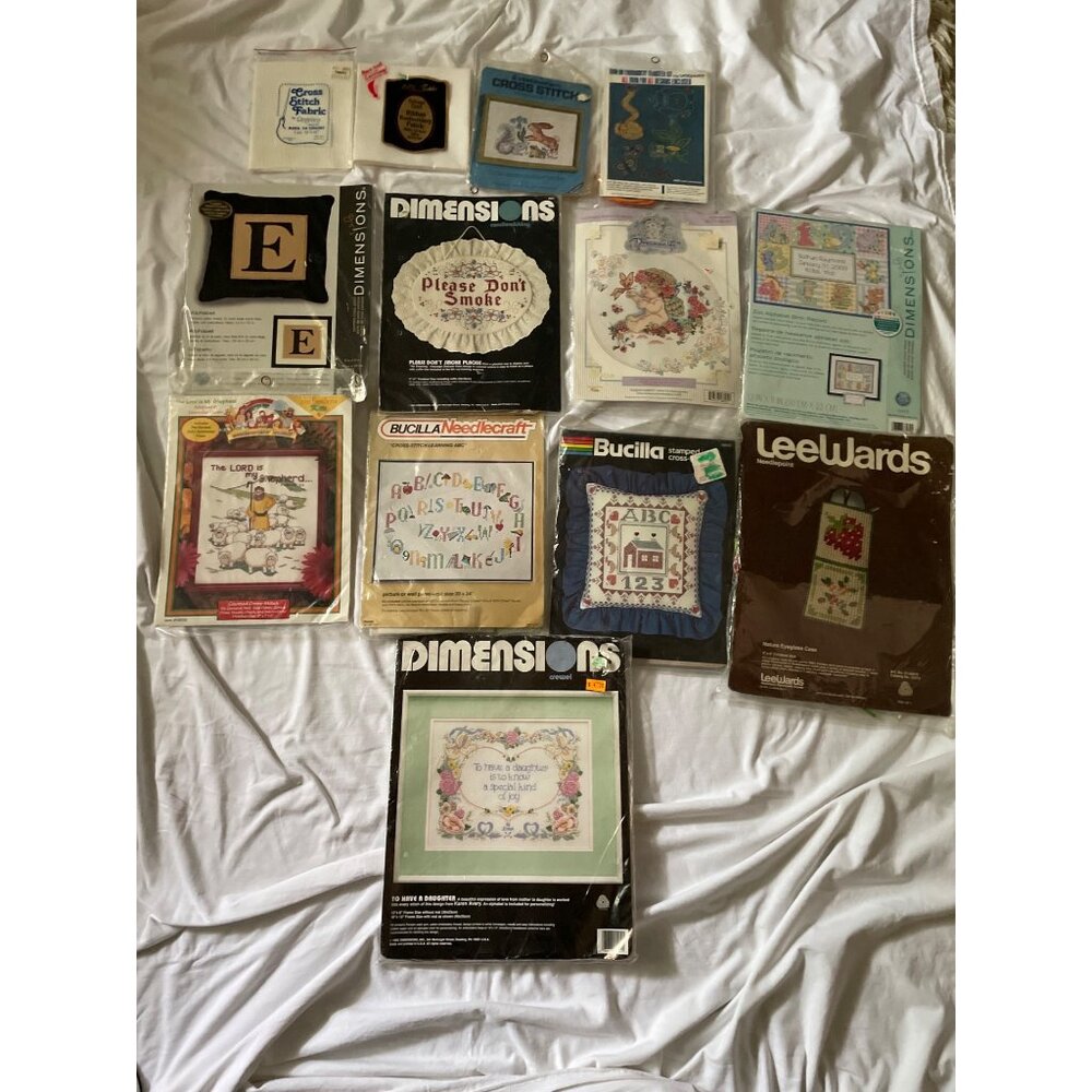 Bucilla Stamped Cross-Stitch Pillow Kit With ABC 123 & House Design